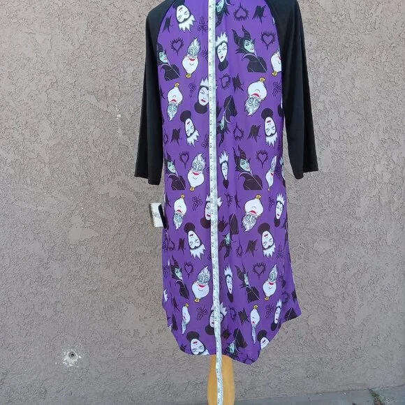 Disney Villans Women's 3/4 Sleeve Dorm Nightgown Pajamas - Picture 8 of 9